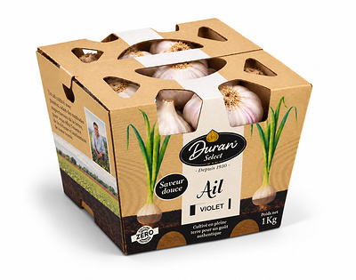 Barquette carton 1 kg avec fenêtres
